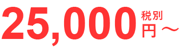 25,000円税別〜