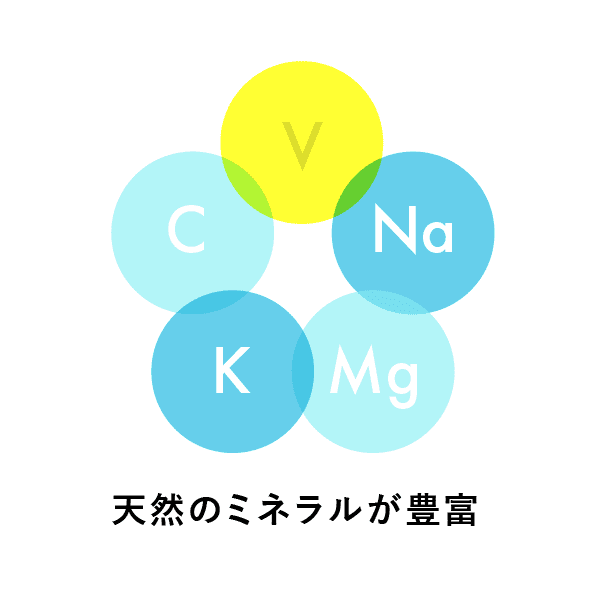 天然のミネラルが豊富