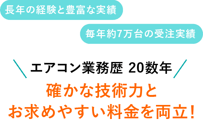 確かな技術力とお求めやすい料金を両立！